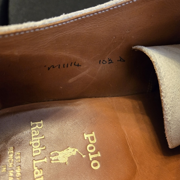 Ralph Lauren Men's White Suede Oxfords - Picture 9 of 13